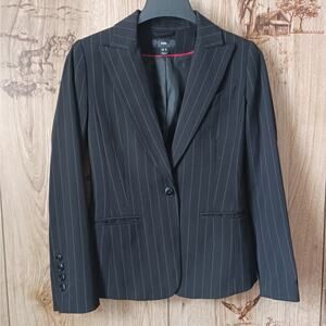 H&M Pink Pinstripe Black Suit Blazer Size 6